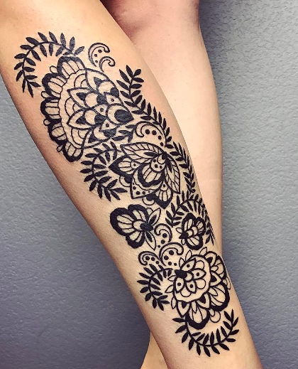 black lace tattoo designs