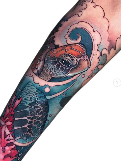 sea turtle tattoo for guys