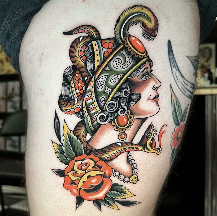 Traditional Style Tattoo Flowers